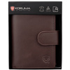 Brown Leather RFID Wallet for 11-15 Cards with Coin Pocket and 3 ID Windows