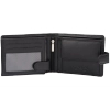 Carbon Black Leather RFID Wallet for 8-12 Cards with Coin Pocket and 3 ID Windows