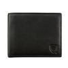 Black Leather RFID Wallet for 14 Cards and ID – Single Billfold with Flap