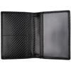 Slim leather wallet with RFID protection (black carbon)