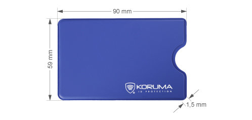 Hard Plastic RFID Blocking Card Sleeve (Blue)