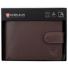 Brown Leather RFID Wallet for 8-12 Cards with Coin Pocket and 3 ID Windows - SM-905HBR