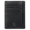 RFID Card Holder - 4 Card Slots - Note Section - ID Window - SLIM - Carbon Black