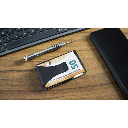 Premium Aluminium RFID Card Holder with Removable Clip