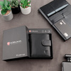 Black Leather RFID Wallet for 11-15 Cards with Coin Pocket and 3 ID Windows - SM-904GBL