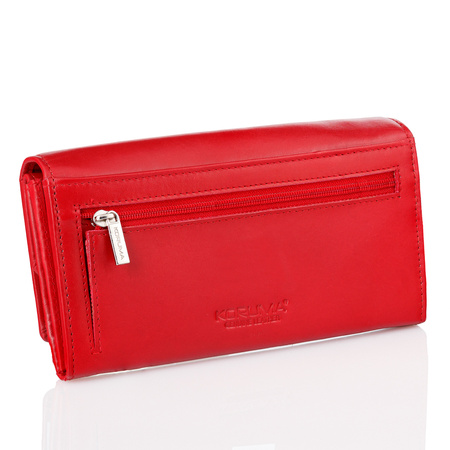 Large RFID Ladies Purse with Coin Pocket (Red)