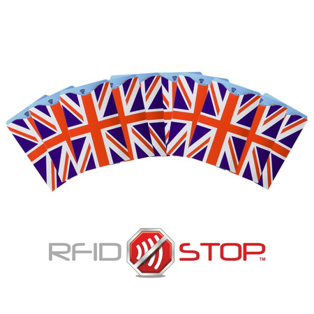 RFID Blocking contactless card protector (Union Jack) 10 pack