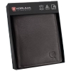 Brown Leather RFID Wallet for 6-10 Cards with Zipped Coin Pocket and Hidden Note Section