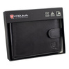 Black Leather RFID Wallet for 8-12 Cards with Coin Pocket and 3 ID Windows