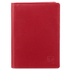 Slim leather wallet with RFID protection (red)