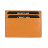 RFID Blocking Exclusive Handmade Genuine Leather Credit Card Holder (Orange)