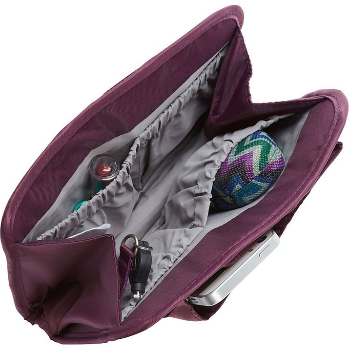 RFID blocking ladies purse organizer (Eggplant)