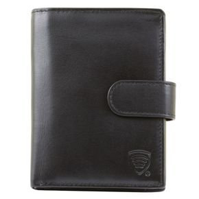 RFID blocking wallet - vertical (shiny black)