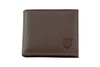 Brown Leather RFID Wallet for 14 Cards and ID – Single Billfold with Flap