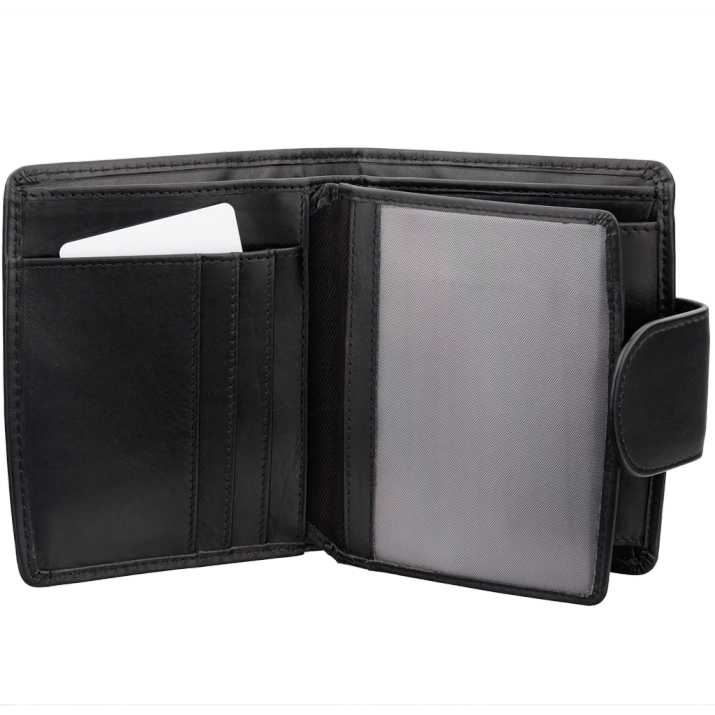 Ladies RFID Wallet with Coin Pocket (Black)