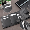 Black Leather RFID Wallet for 11-15 Cards with Coin Pocket and 3 ID Windows - SM-904GBL