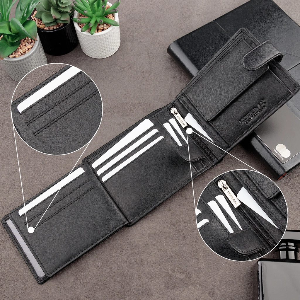 Men's Leather Wallet RFID Protection