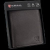 Brown Leather RFID Wallet for 8-12 Cards with Coin Pocket and Hidden Note Section