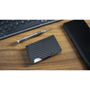 Carbon Fiber Card Holder with Money Clip (up to 12 Cards) - BLACK