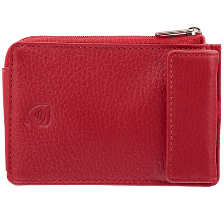 Faraday Pouch - Car Key Signal Blocker - RED Pebble Leather