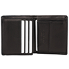 Black Leather RFID Wallet for 6 Cards with Coin Pocket and ID Window - SMALL - SM-900GBL