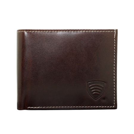 RFID Blocking mens made of Italian Genuine Leather (Brown)