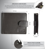 4 Card RFID Wallet with Zipped Note Section 