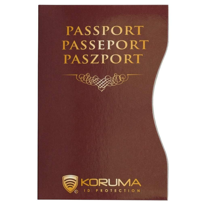Koruma Biometric Passport Protector (Maroon)