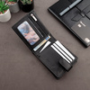 Mens RFID Blocking Coin Wallet With Snap Closure (Black)