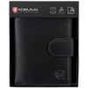 Black Leather RFID Wallet for 11-15 Cards with Coin Pocket and 3 ID Windows