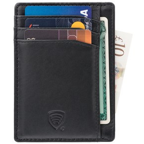 RFID Card Holder - 4 Card Slots - Note Section - ID Window - SLIM