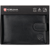 Black Leather RFID Wallet for 8-12 Cards with Coin Pocket and 3 ID Windows - SM-905GBL