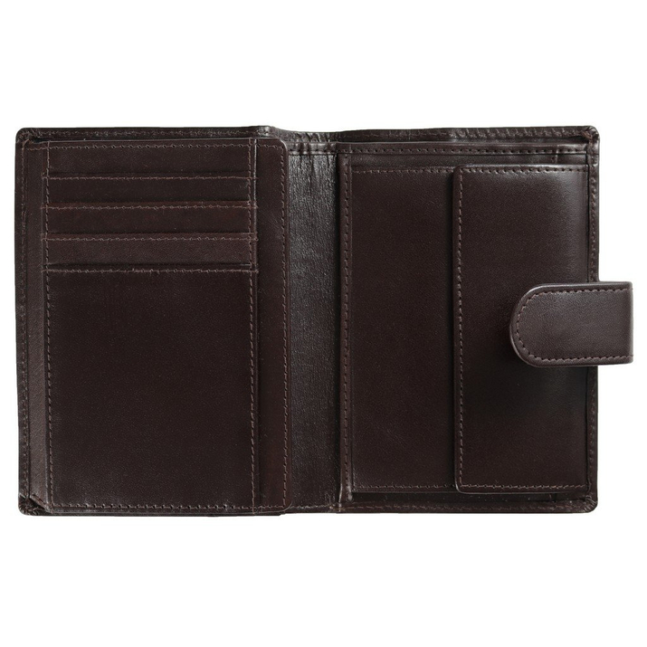 RFID blocking wallet - vertical (shiny brown)