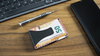 Carbon Fiber Card Holder with Money Clip (up to 12 Cards) - PINK