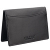 Slim leather wallet with RFID protection (black)