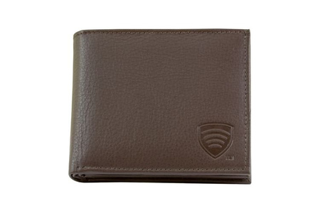 Brown Leather RFID Wallet for 14 Cards and ID – Single Billfold with Flap