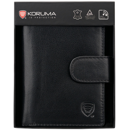 Black Leather RFID Wallet for 11-15 Cards with Coin Pocket and 3 ID Windows - SM-904GBL