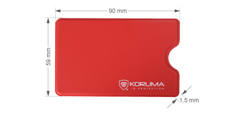 Hard Plastic RFID Blocking Card Sleeve (Red)