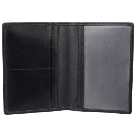 Slim leather wallet with RFID protection (black)