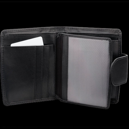 Ladies RFID Wallet with Coin Pocket (Black)